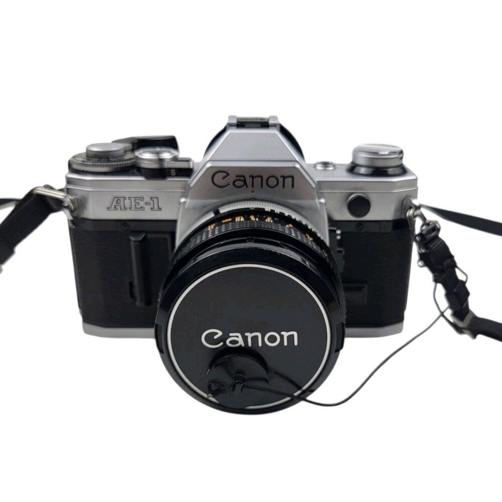 Canon AE-1 Program 35mm SLR Film Camera 50mm 1:1.8 Canon Lens Untested